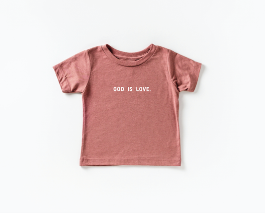 God is Love - Mauve Toddler Tee