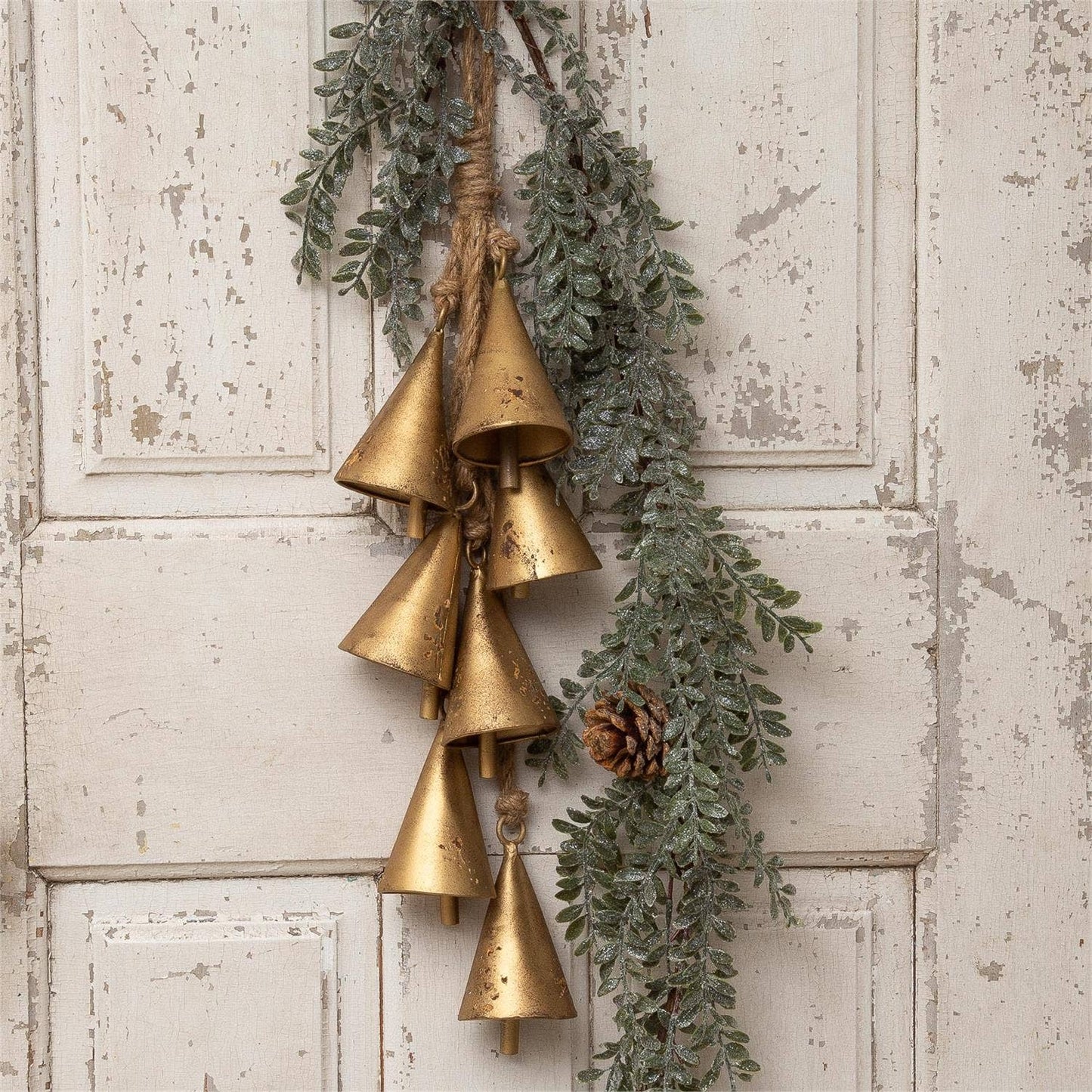 Hanging Cascade of Gold Tone Bells