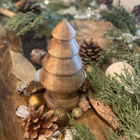 6" Wood Turned Christmas Tree